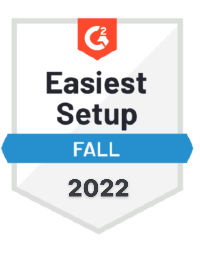 G2 Easiest Setup Award 2022