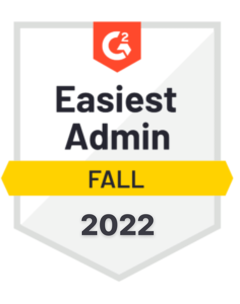 G2 Easiest Admin Award 2022